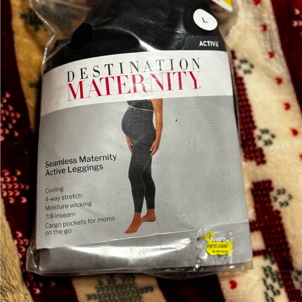 Destination Maternity Black Seamless Leggings